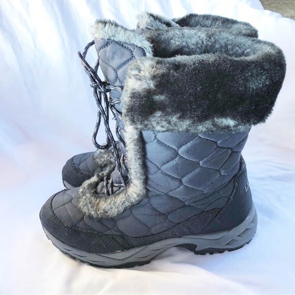 L.L. BEAN | COMMUTER FAUX FUR TRIM QUILTED WINTER SNOW BOOTS SIZE 8.5 - Picture 7 of 10